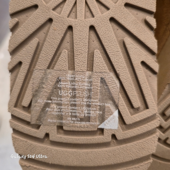 UGG Brown Suede Slip-On Shoes with Red Accents - Picture 9 of 10